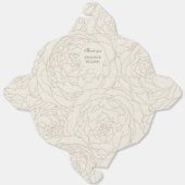 ブラウン結婚ベージュパーソナライズされたの箱 フェイバーボックス (見開き)