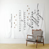 ブラウン結婚・カバポ犬へようこそ タペストリー (インサイチュ(横))