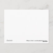 ブラウン絵を描タビー猫はがき ポストカード (裏面)