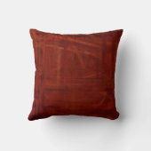 ブラウン絵画抽象芸術ヴィンテージ クッション (裏面)