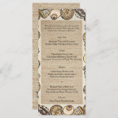 ブラウン縁どのメ結婚ニューのシーセル メニュー (正面/裏面)