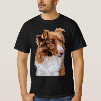ブラウン縁どコリー犬愛犬家用 Tシャツ