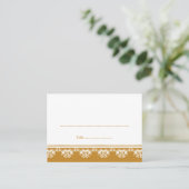 ブラウン縁どフリ結婚の護衛座席表 プレイスカード (スタンド正面)