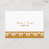 ブラウン縁どフリ結婚の護衛座席表 プレイスカード (裏面)