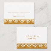 ブラウン縁どフリ結婚の護衛座席表 プレイスカード (正面/裏面)