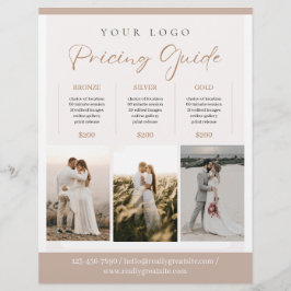 ブラウン美学ミニマエレガントリスト写真家 チラシ