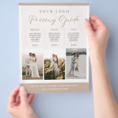 ブラウン美学ミニマエレガントリスト写真家 チラシ (手)