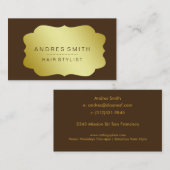 ブラウン美容師 名刺 (正面/裏面)