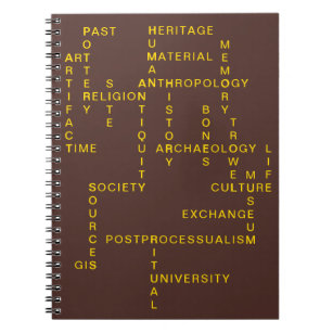 ブラウン考古学&人類学クロスワードパズル ノートブック