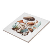 ブラウン自然ニュートラルウッドランドマッシュルームコテージコア タイル (側面)