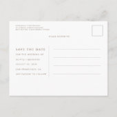 ブラウン自然フローラボホエキゾチック日付を保存 案内ポストカード (裏面)