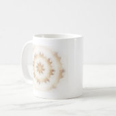 ブラウン自然万華鏡のように千変万化するパターン コーヒーマグカップ (正面左)