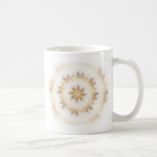 ブラウン自然万華鏡のように千変万化するパターン コーヒーマグカップ (右)