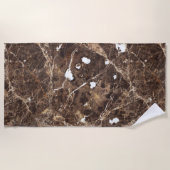 ブラウン自然大理石 ビーチタオル (正面)