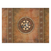 ブラウン航海のコン素朴パスデザイン テーブルクロス (正面(横))