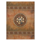 ブラウン航海のコン素朴パスデザイン テーブルクロス (正面)