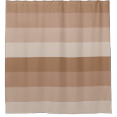 ブラウン色ストライプ色 シャワーカーテン (正面)