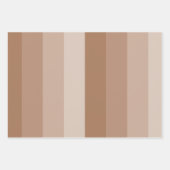 ブラウン色ストライプ色 ラッピングペーパーシート (正面)