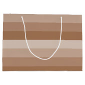 ブラウン色ストライプ色 ラージペーパーバッグ (裏面)