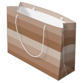 ブラウン色ストライプ色 ラージペーパーバッグ (裏面アングル)