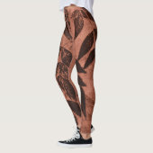 ブラウン葉ズ・オン・ラスト レギンス (左)