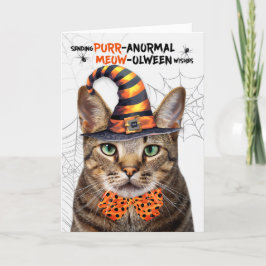 ブラウン虎猫ハロウィーンキャットパーノーマルMEOWolween シーズンカード