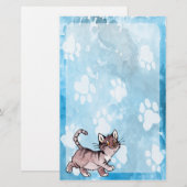 ブラウン虎猫子猫 便箋 (正面/裏面)