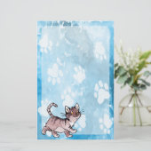 ブラウン虎猫子猫 便箋 (スタンド正面)