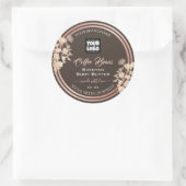 ブラウン製品ラベルカスタムのカスタムバラ金ゴールド ラウンドシール (バッグ)