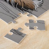 ブラウン誇りを持ったとホワイトドッグパズル ジグソーパズル (側面)