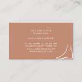 ブラウン足気にポディートリプラクティショナー医師 名刺 (裏面)