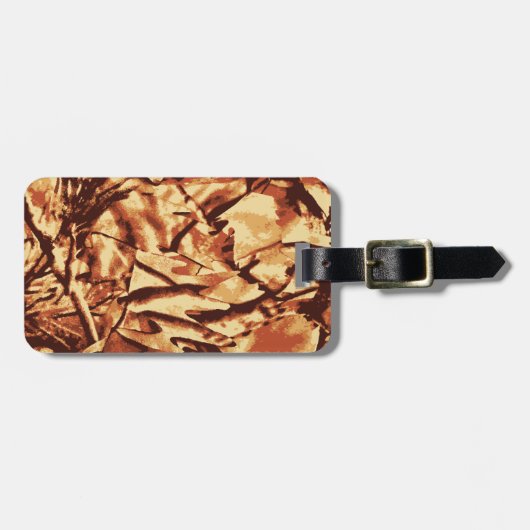 ブラウン迷彩柄の迷彩の贈り物，ハンターに ラゲッジタグ (正面横)