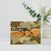ブラウン迷彩柄キャンプロック！ポストカード ポストカード (スタンド正面)
