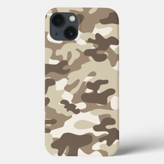 ブラウン迷彩柄デザイン Case-Mate iPhoneケース (裏面)