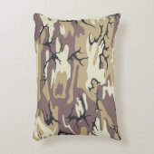 ブラウン迷彩柄 アクセントクッション (正面(垂直))