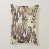 ブラウン迷彩柄 アクセントクッション (裏面(縦))