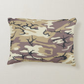 ブラウン迷彩柄 アクセントクッション (裏面)