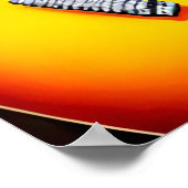 ブラウン遊ベアのギター | AI Art ポスター (角)