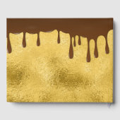 ブラウン金ゴールドチョコレートバー(ユダヤ教の)バル・ミツバーバルミツワー ゲストブック (裏面)