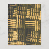 ブラウン金ゴールドトライバルムードクロス抽象芸術スクラップブックペーパー (正面)