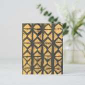 ブラウン金ゴールドトライバルムードクロス抽象芸術スクラップブックペーパー (スタンド正面)