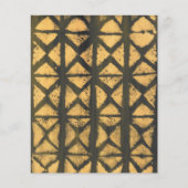 ブラウン金ゴールドトライバルムードクロス抽象芸術スクラップブックペーパー (正面)