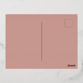 ブラウン金ゴールドボヘミアン庭園の結婚式日付を保存 箔シーズンポストカード (裏面)