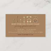 ブラウン金ゴールドロイヤリティ体ピアシング ロイヤリティカード (裏面)