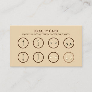 ブラウン金ゴールドロイヤリティ体ピアシング ロイヤリティカード