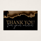 ブラウン金ゴールド感謝していアゲート割引カード (正面)