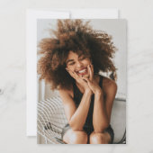 ブラウン金ゴールド瑪瑙フォト卒業パーティー招待状 招待状 (裏面)