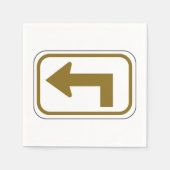 ブラウン離れアロー紙ナプキンス スタンダードカクテルナプキン (正面)