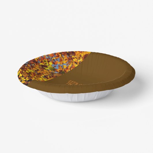 ブラウン離れサンクスギビング与え感謝していHAPPY ペーパーボウル (傾斜あり)