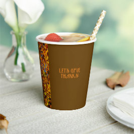 ブラウン離れディナーハッピーサンクスギビング 紙コップ